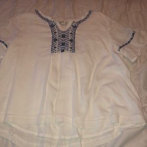 abercrombie kids white blouse.